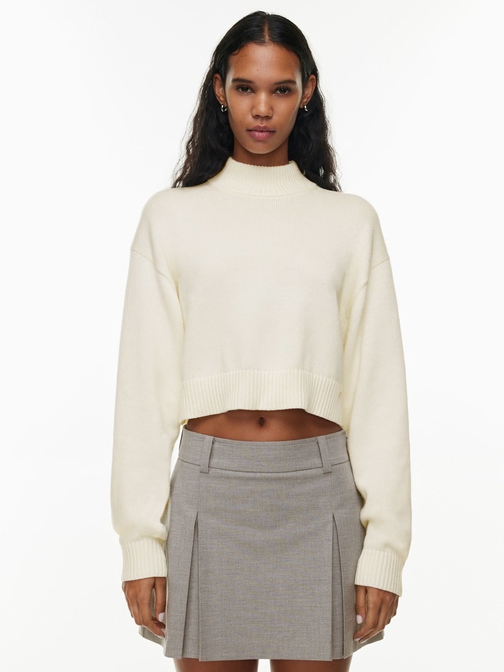 Aritzia Sunday Best Scottie Sweater Organic Cotton Cashmere Size S preppy fall